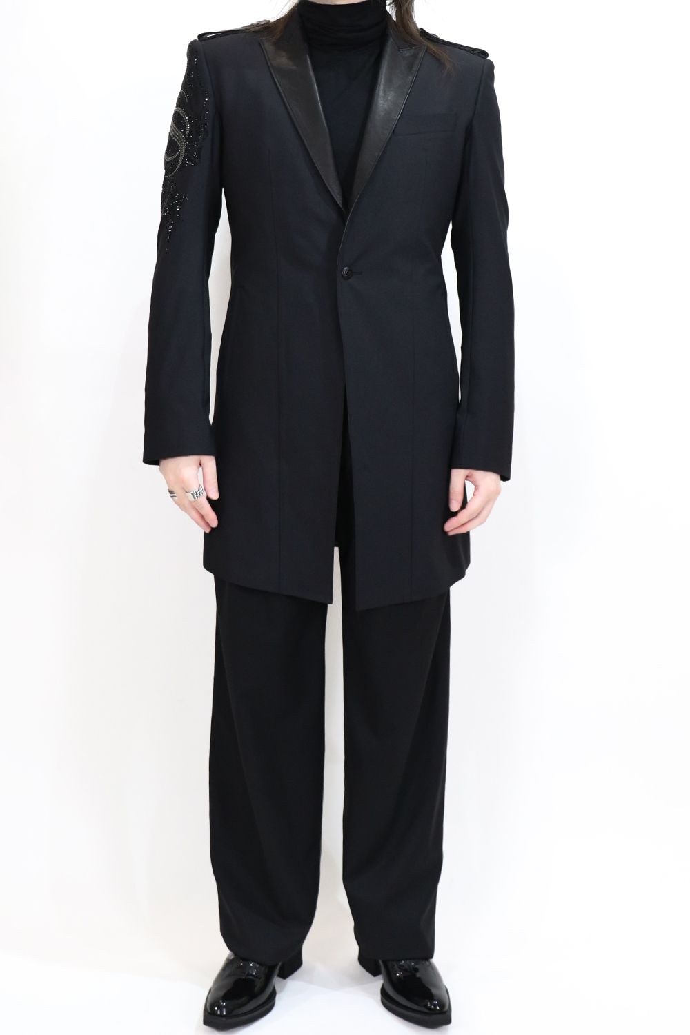 【SGZ COSTUME LINE】 RePE Jersey Peaked Long Jacket（スワロ付） / SUGIZO コスチューム ピークド ロング ジャケット