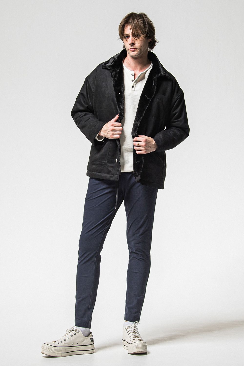 SUEDE FUR COVER ALL / スウェード ファー カバーオール