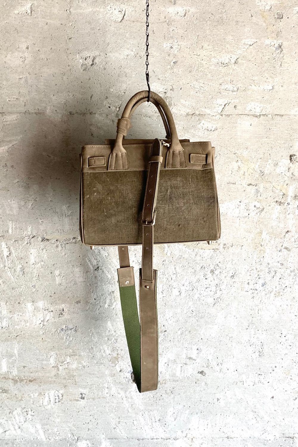 TOTE(SS) KAHKI - REMAKEVINTAGE / トート(SS)