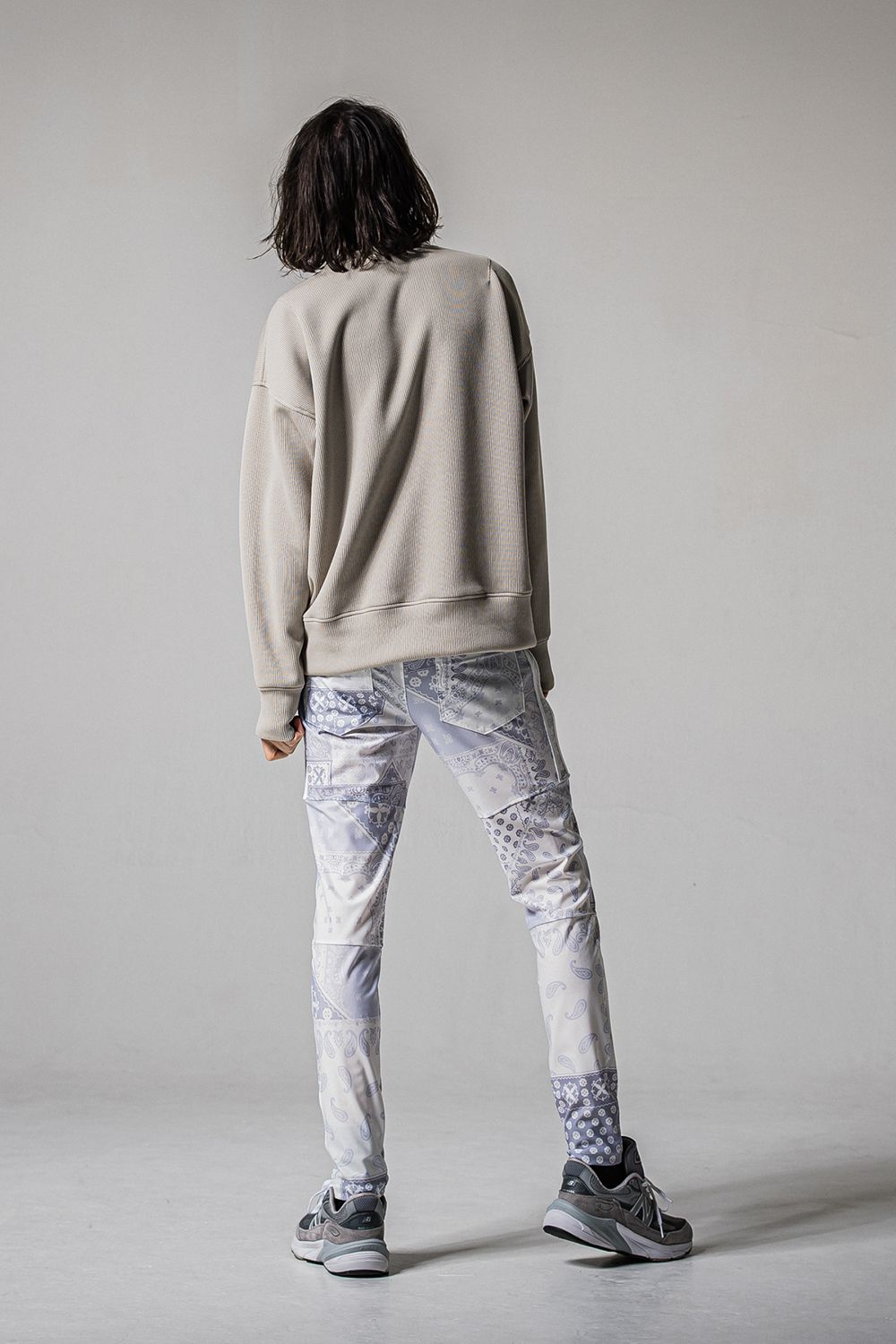 AZE MILITARY DROP TRAINER / 畔編み ミリタリー ドロップ トレーナー