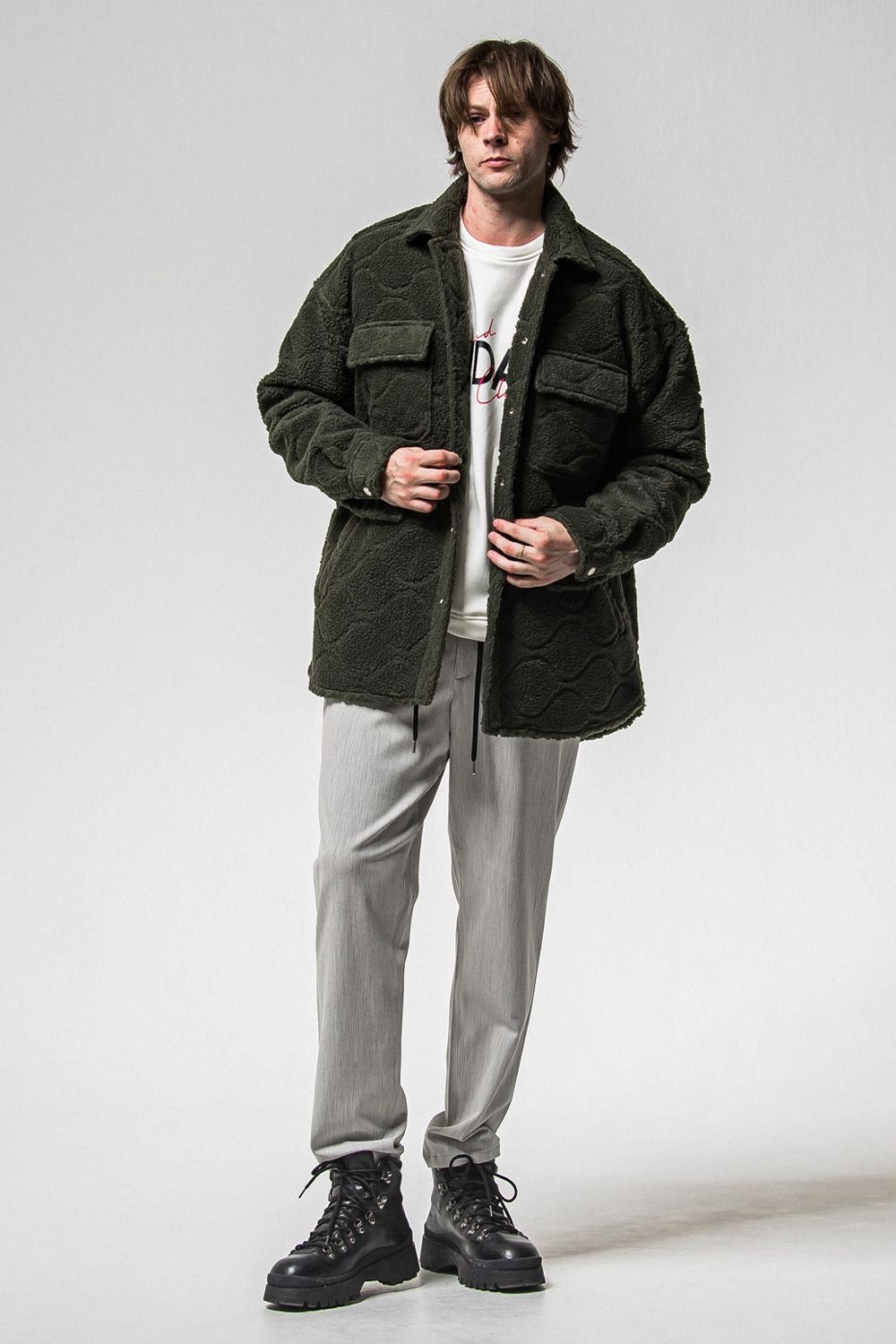 FRIDAY OLD LOGO VELOURS FLEECE TRINER / FRIDAYコラボ オールドロゴ 裏ベロアフリーストレーナー