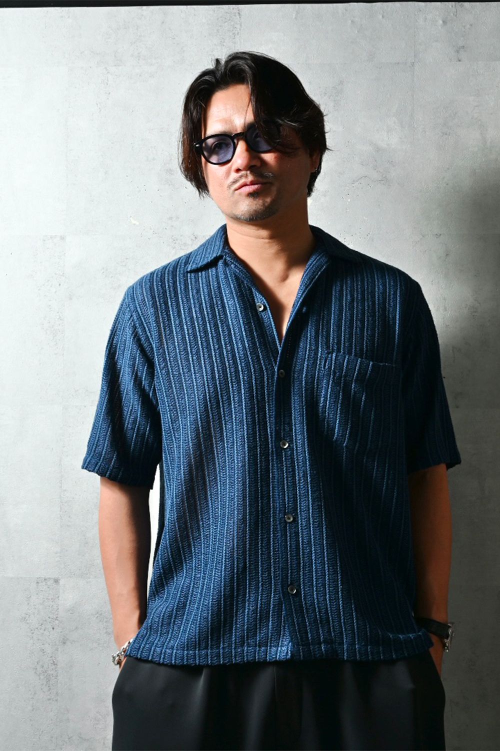 russel shirts / ラッセル織り オープンカラーシャツ