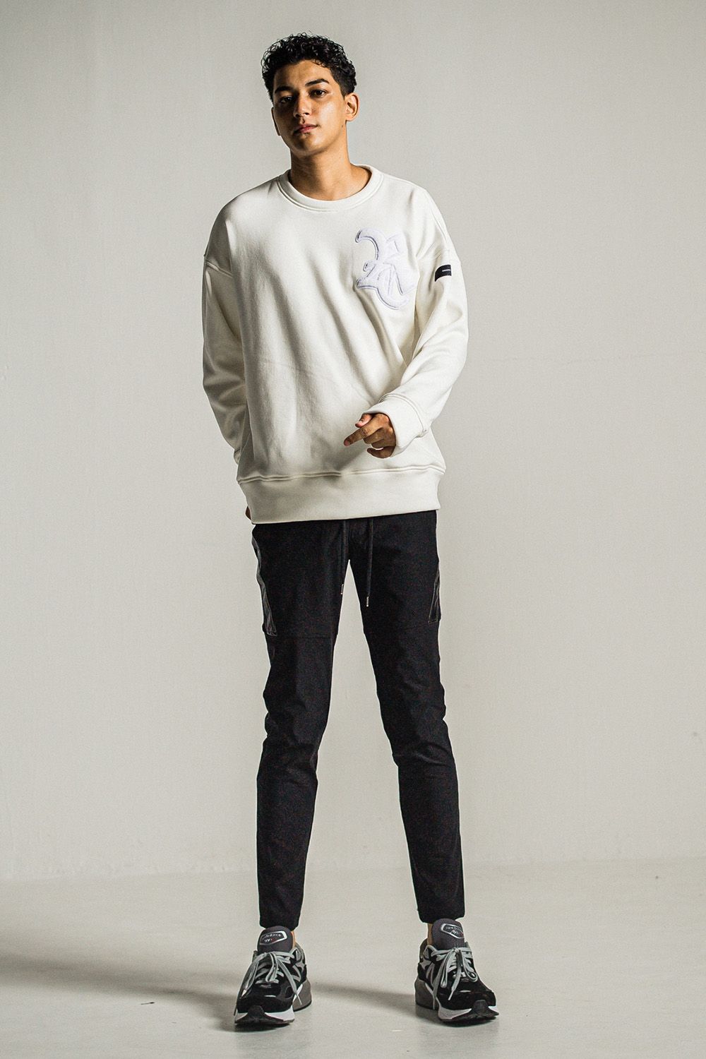 RC CHENILLE VELOURS FLEECE DROP TRAINER / RC シェニール ベロア フリース ドロップ トレーナー