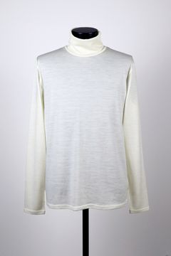 WASHABLE WOOL HIGH NECK SHIRT / ウォッシャブル ウール ハイネック シャツ