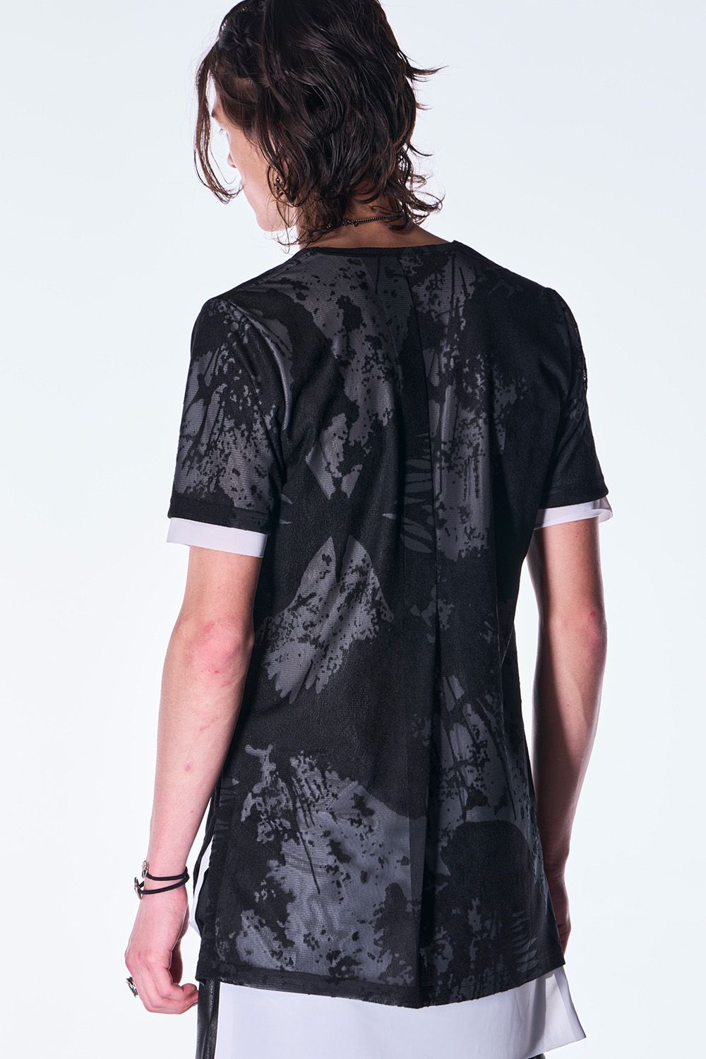 Opal Mesh Layered T-shirt / オパール メッシュ レーヤード Tシャツ