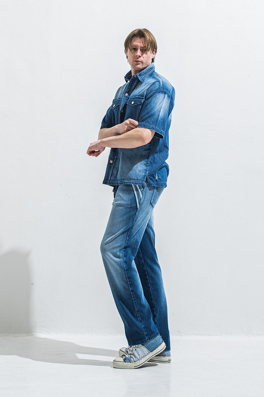 EDGE DENIM SEMI WIDE PT / エッジ デニム セミワイドパンツ