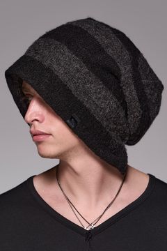 Damage Border Cap / ダメージボーダー ニット キャップ