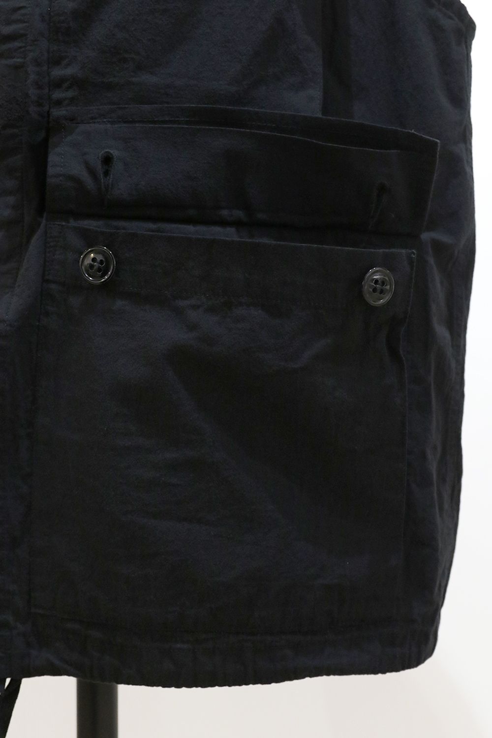 TUMBLED ORGANIC COTTON POPLIN B.D.U VEST / タンブル オーガニック コットン ポプリン バトル ドレス ユニフォーム ベスト