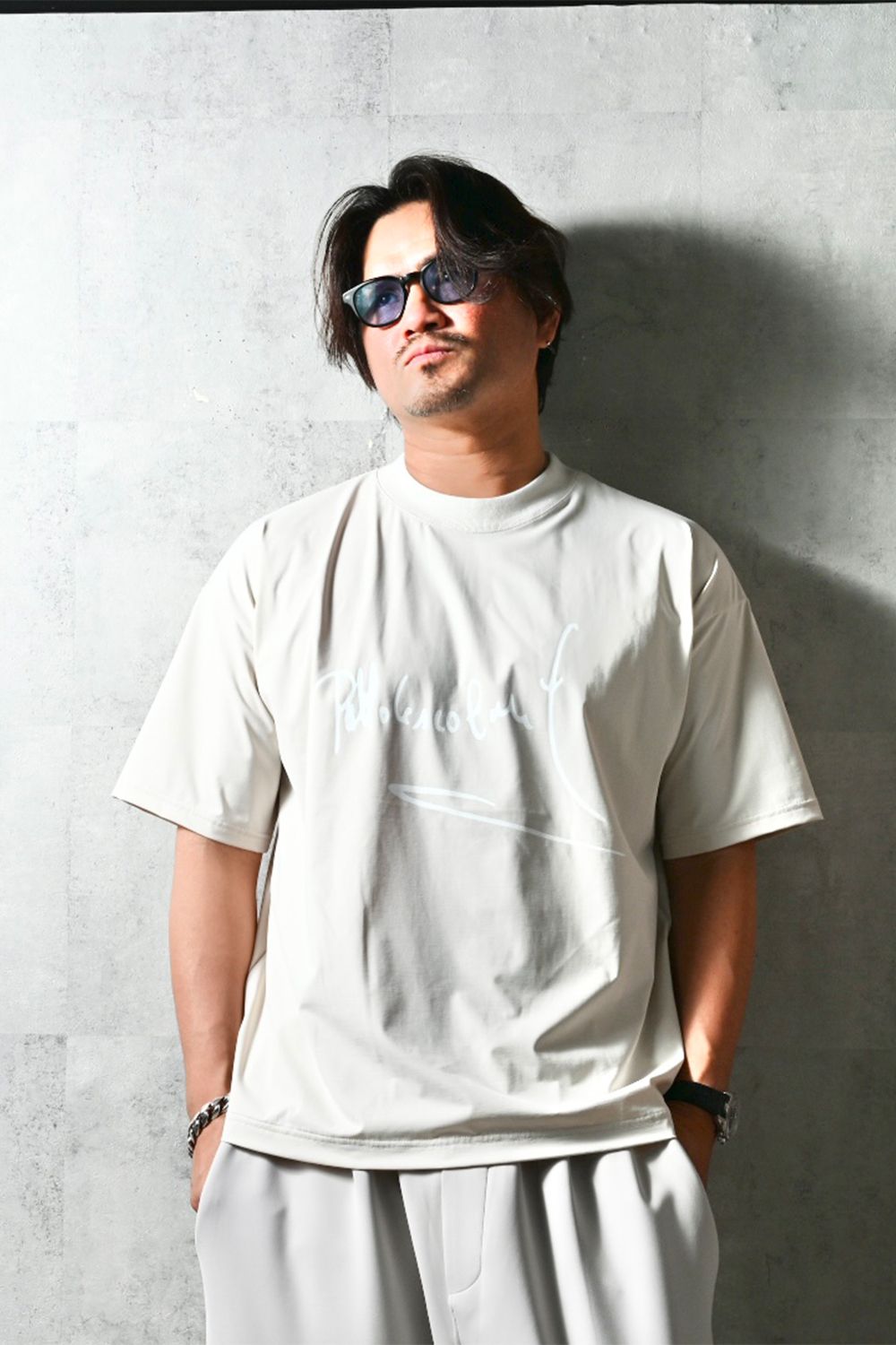 PB sign overnylon T / ナイロン オーバーサイズTシャツ