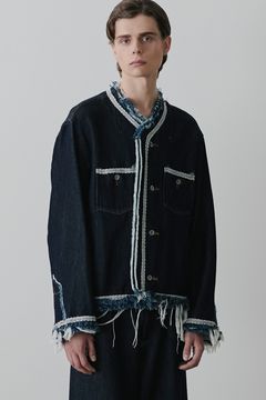 Lace tape denim BL / レース テープ デニム ブルゾン