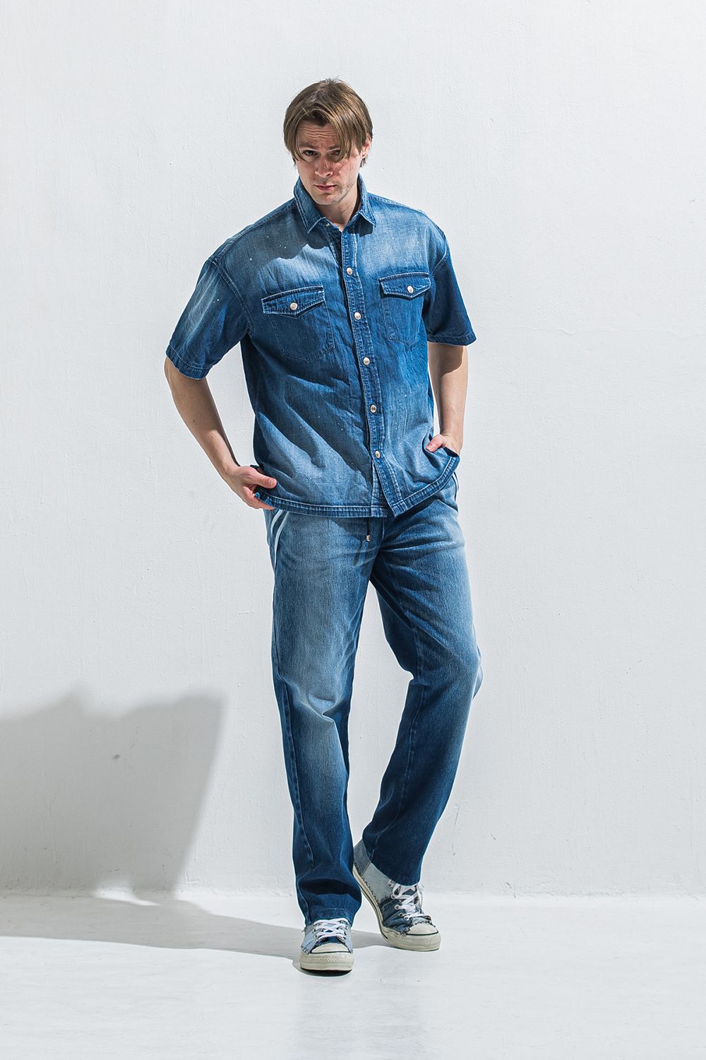 EDGE DENIM SEMI WIDE PT / エッジ デニム セミワイドパンツ