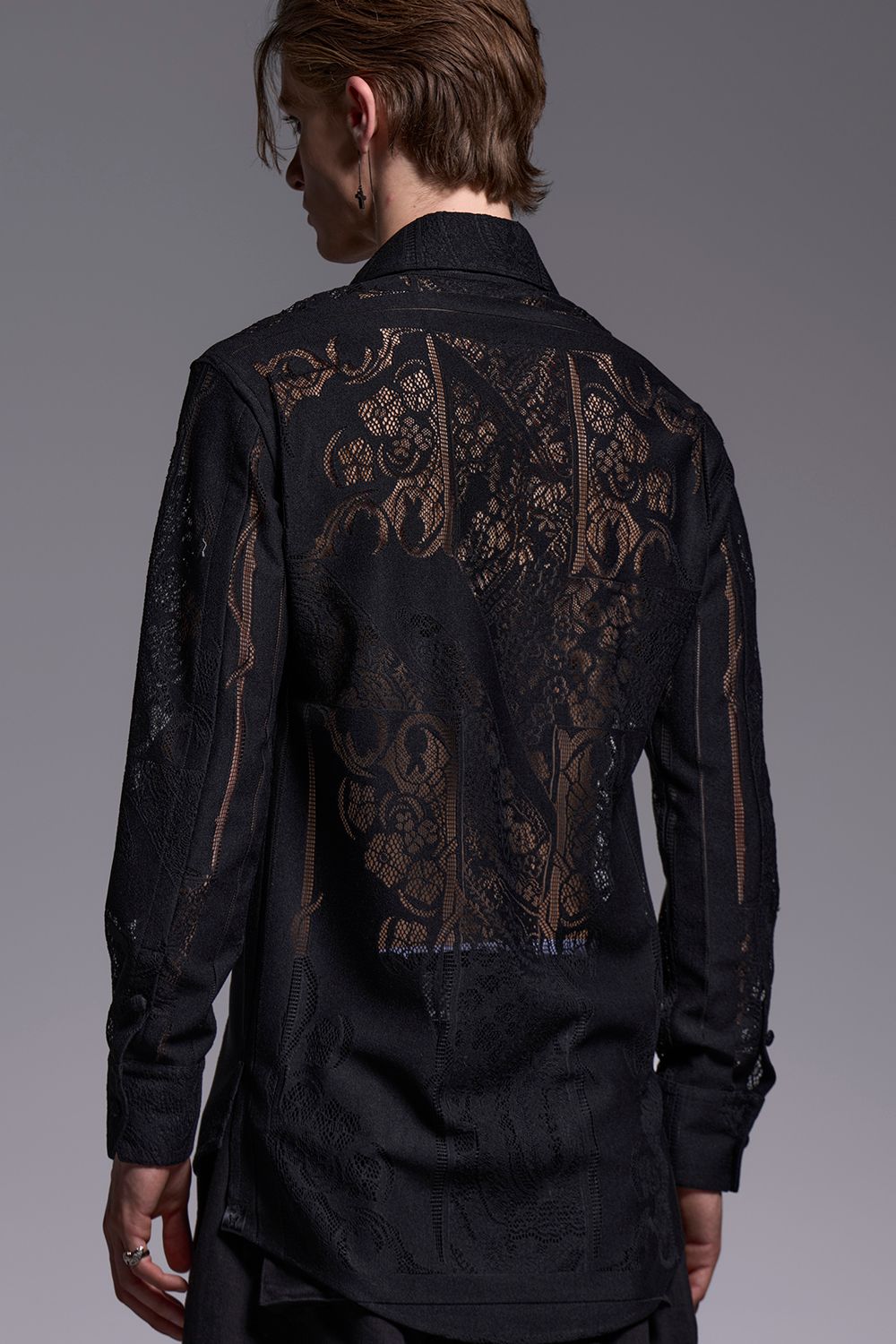 CROSS-Lace Shirt / クロスレース シャツ