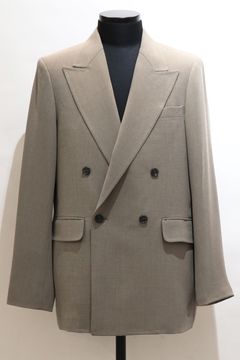 MELANGE TWILL DOUBLE BREASTED JACKET<HORN BUTTON> / メランジ ツイル ダブルブレステッド ジャケット