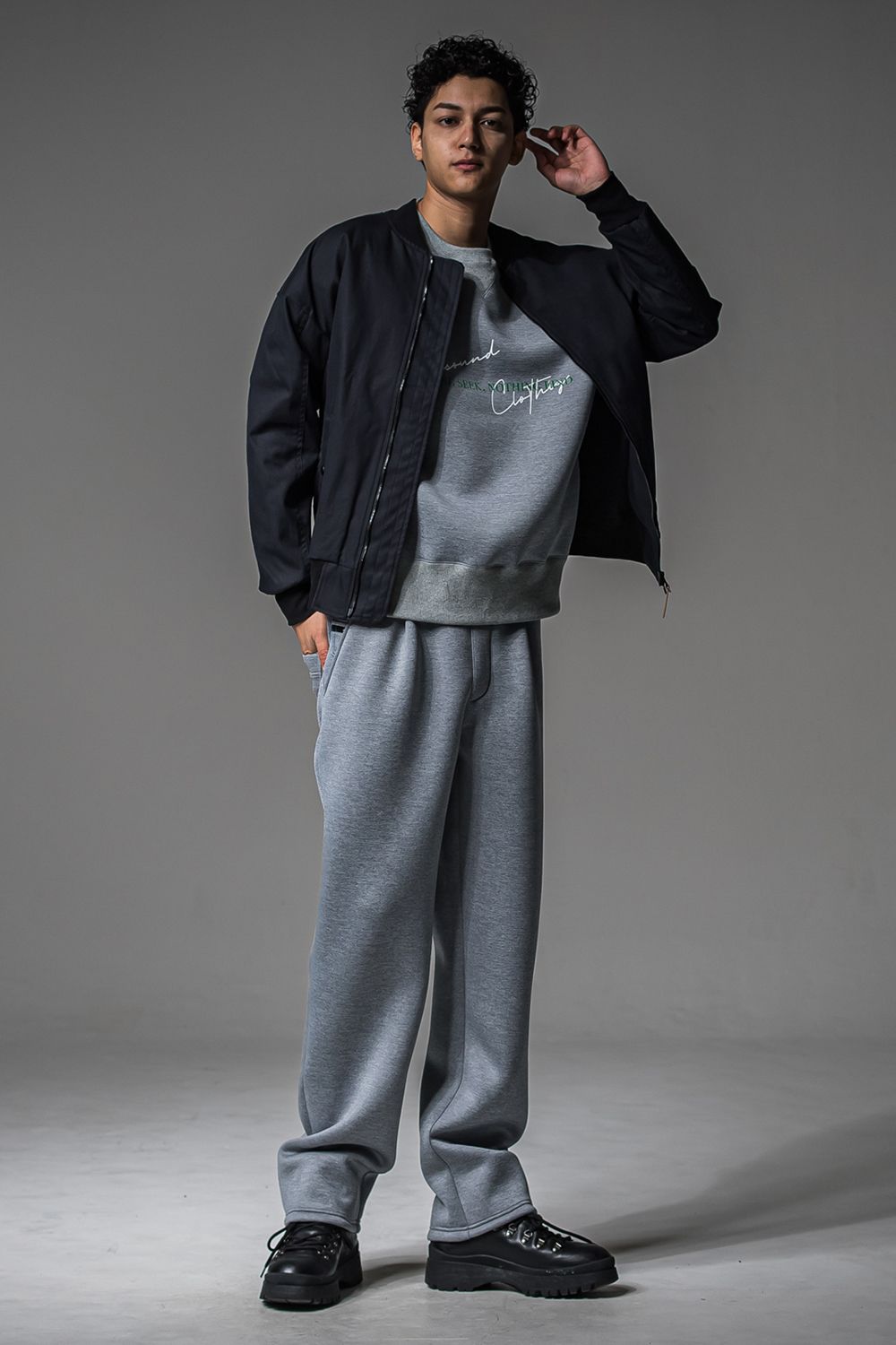 HD NOTHING DROP TRAINER / ドロップショルダー メッセージプリント ルーズトレーナー