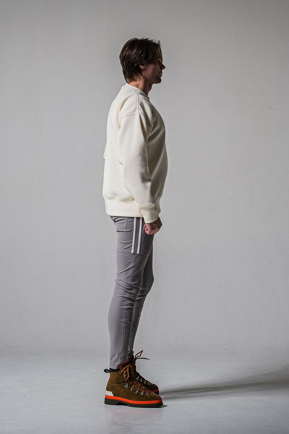 AZE MILITARY DROP TRAINER / 畔編み ミリタリー ドロップ トレーナー