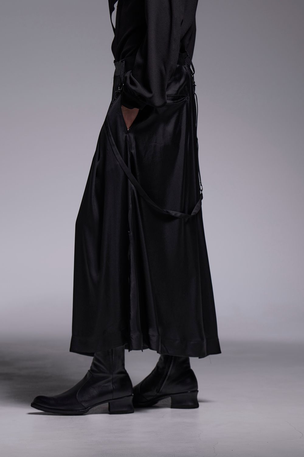 Vintage Satin Skirt Suspender Slacks / ヴィンテージサテン スカート サスペンダー スラックス