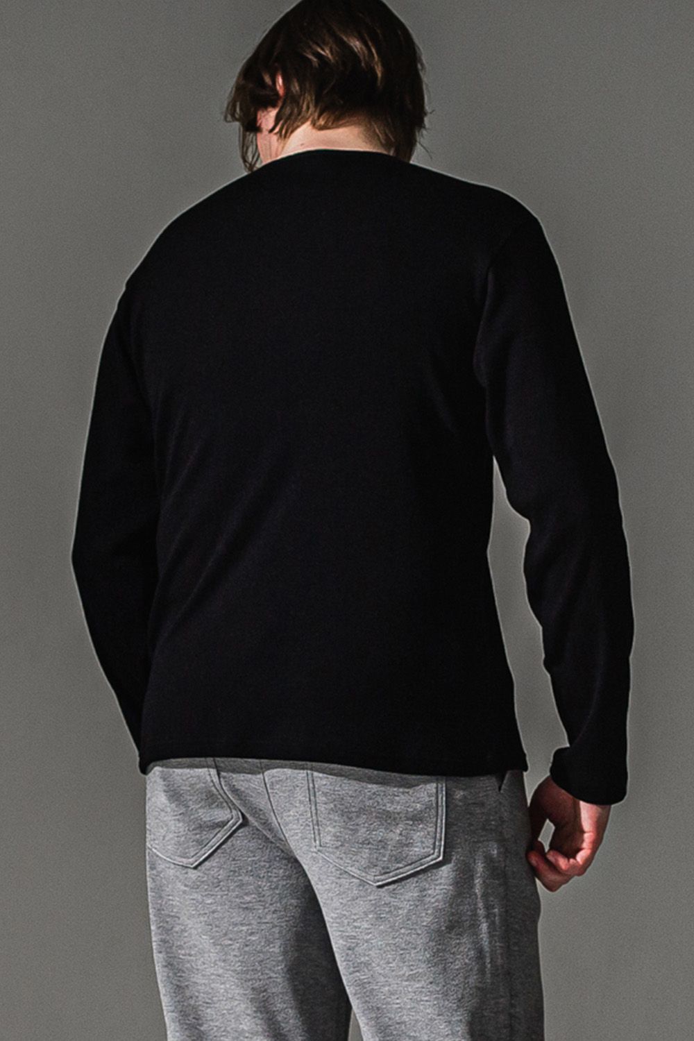RIB HENRY LONG SLEEVE / リブ ヘンリーネック ロングスリーブ Tシャツ