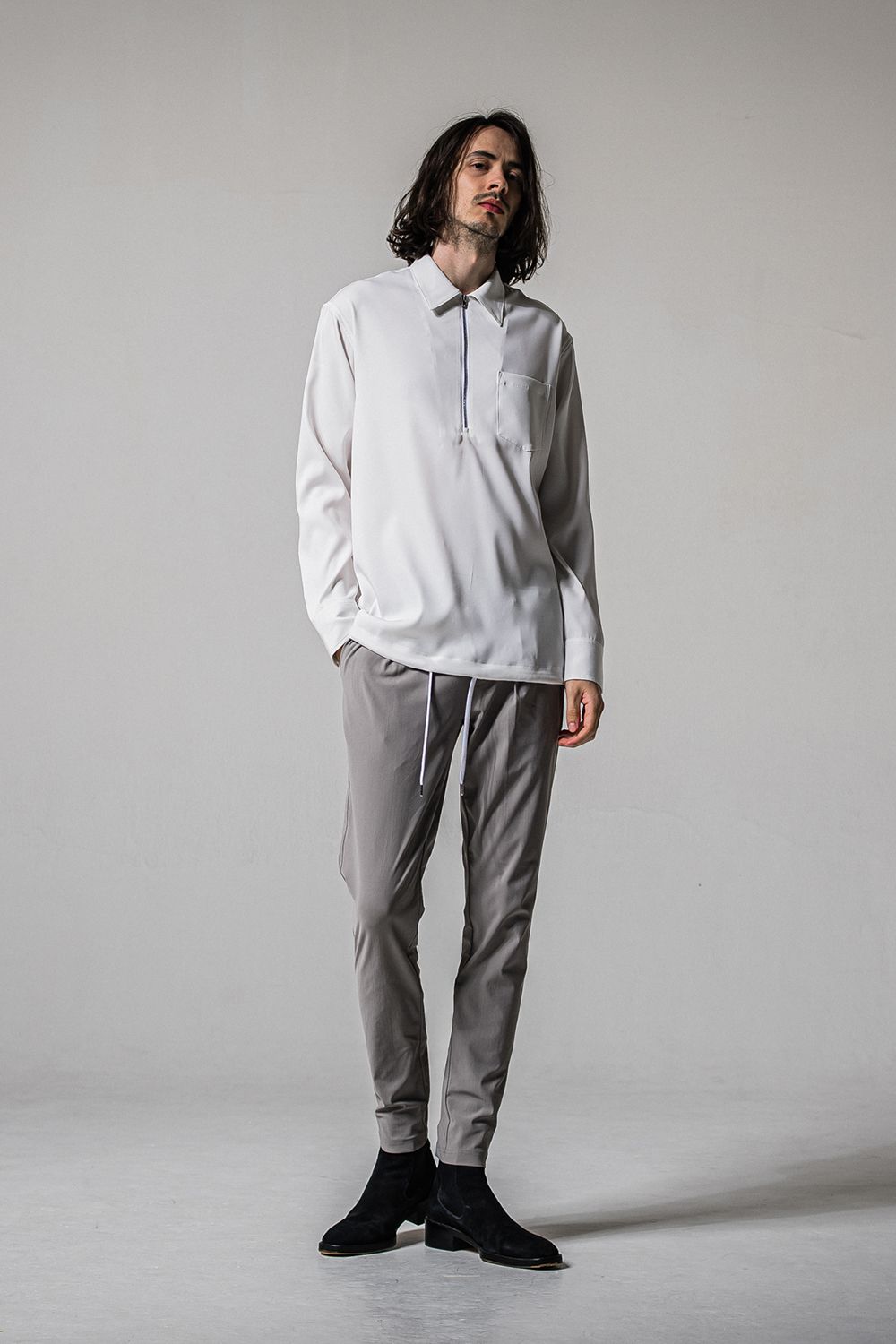 PULLOVER SATIN SHIRT / プルオーバー サテン シャツ