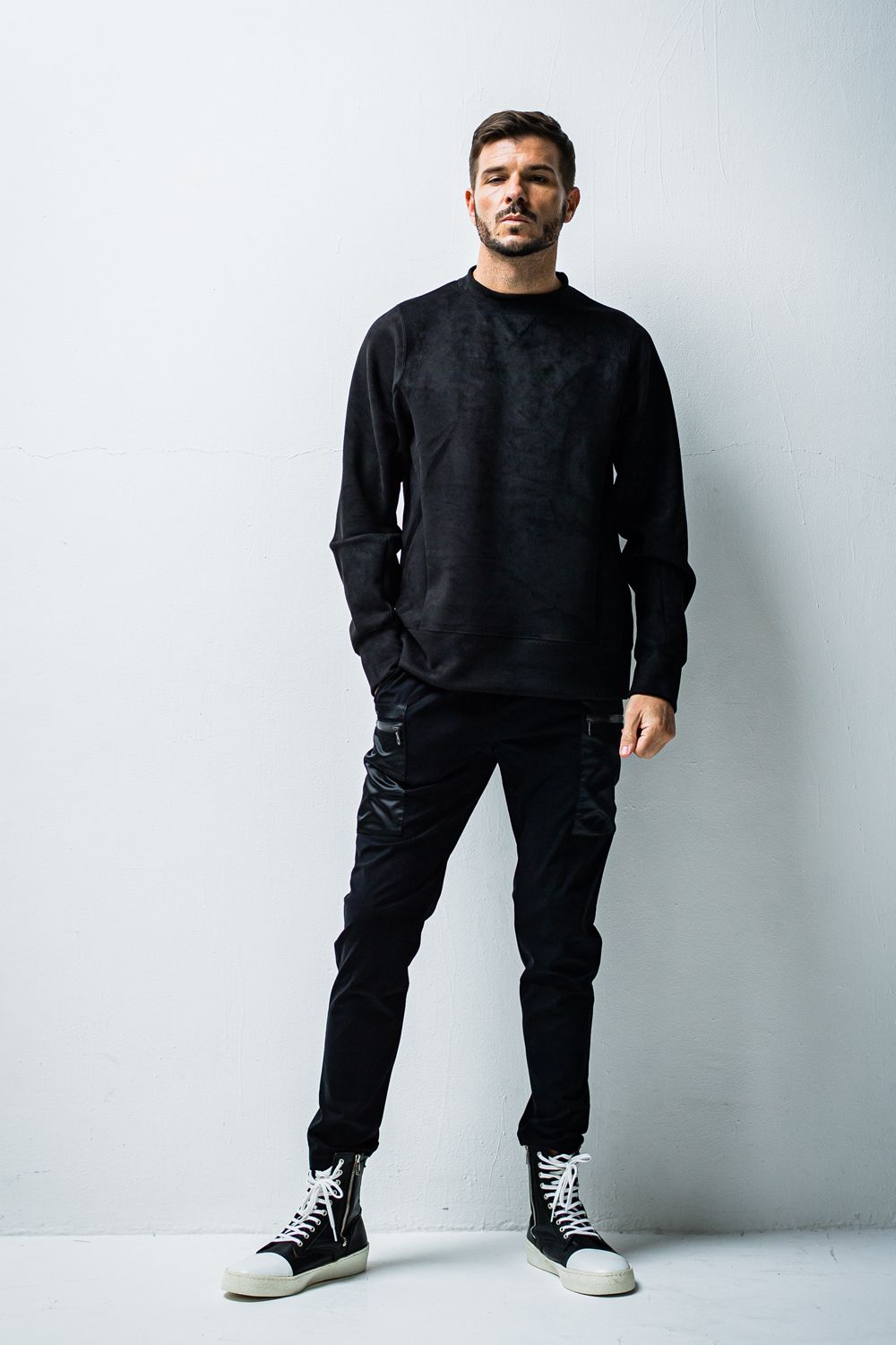 SUEDE JERSEY SOLID TRAINER / スエード ジャージ ソリッド トレーナー
