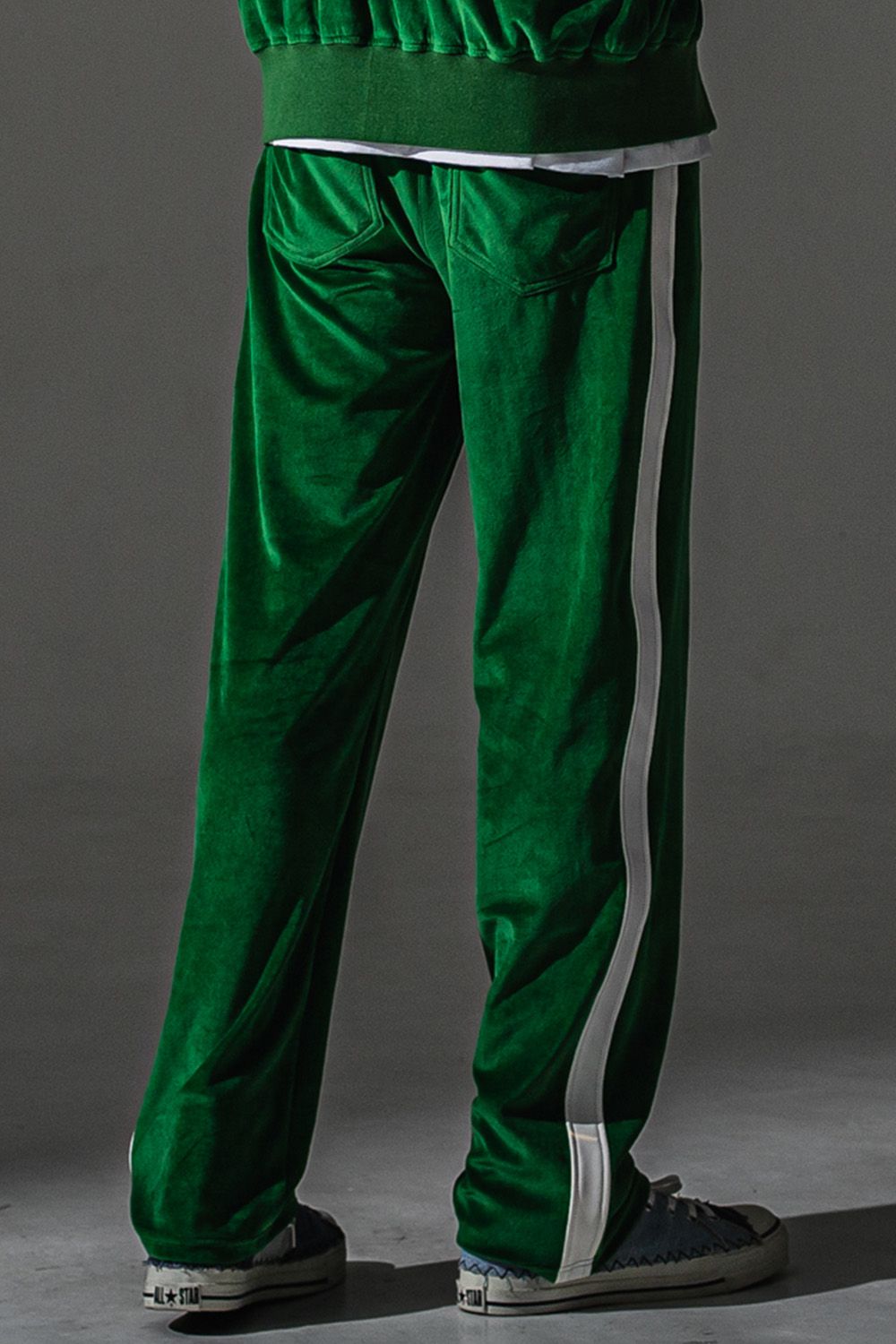 VELOUR SEMI WIDE TUCK PANTS / ベロア セミワイド ワイド タック パンツ