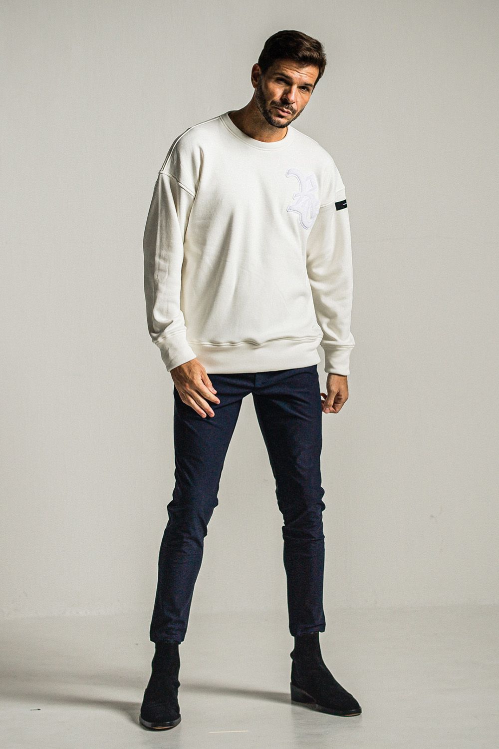 RC CHENILLE VELOURS FLEECE DROP TRAINER / RC シェニール ベロア フリース ドロップ トレーナー