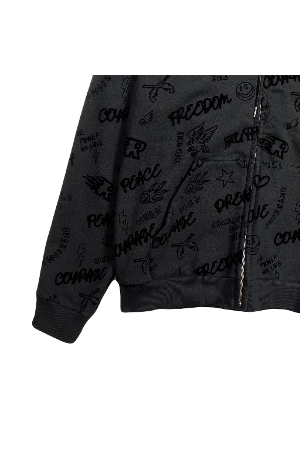 FLOCKY PRINT HOODIE / フロッキー プリント フーディー
