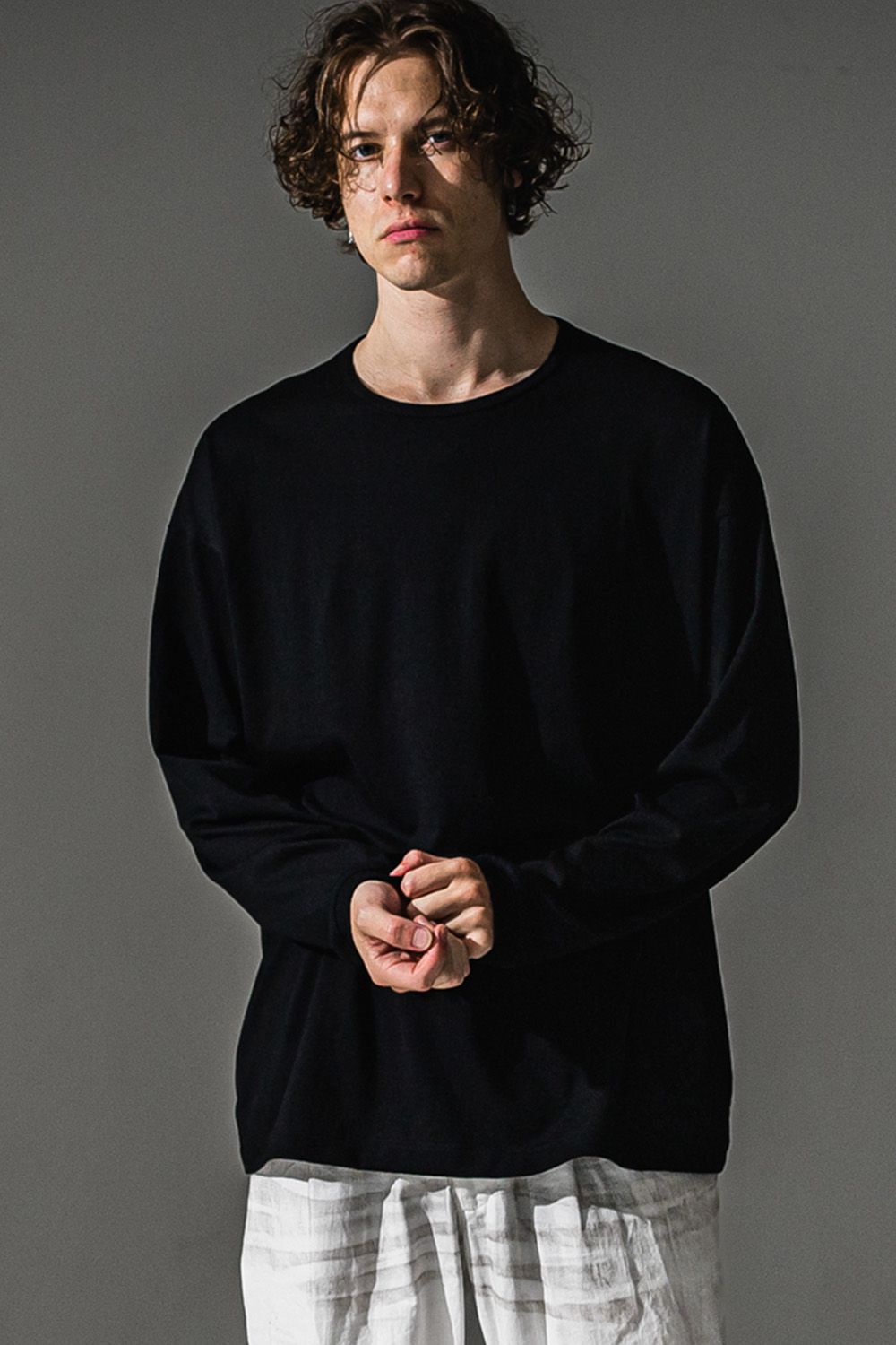 PIN ST RC OVER LONG SLEEVE TEE / ピンストライプ RC ロゴ  オーバー ロングスリーブ Tシャツ