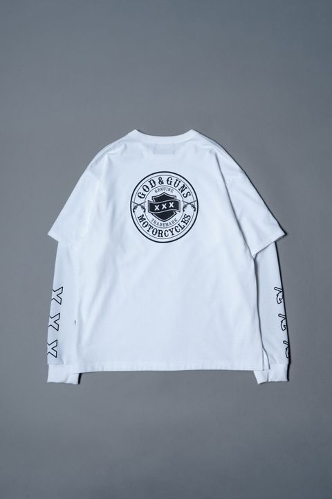 GOD SELECTION XXX × roarguns CIRCLE LOGO LAYERED T-SHIRT / ゴッドセレクション ロアーガンズ コラボレーション レイヤード ロングスリーブT