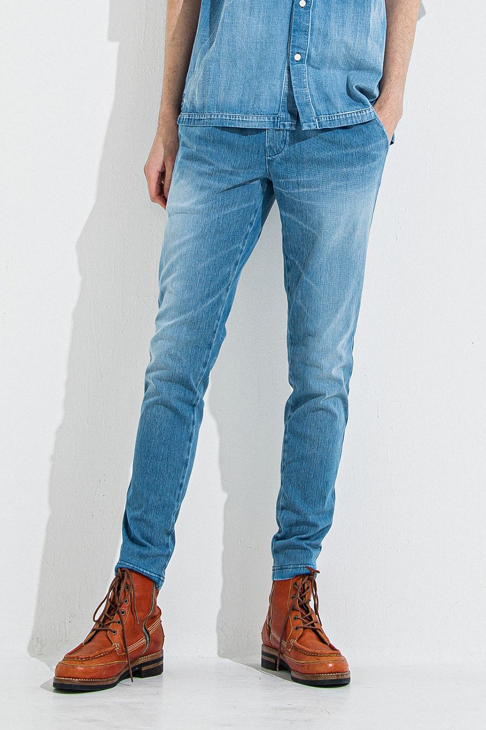 DENIM JERSEY CHRIS EASY TUCK PT / デニム ジャージ クリス イージー タック パンツ