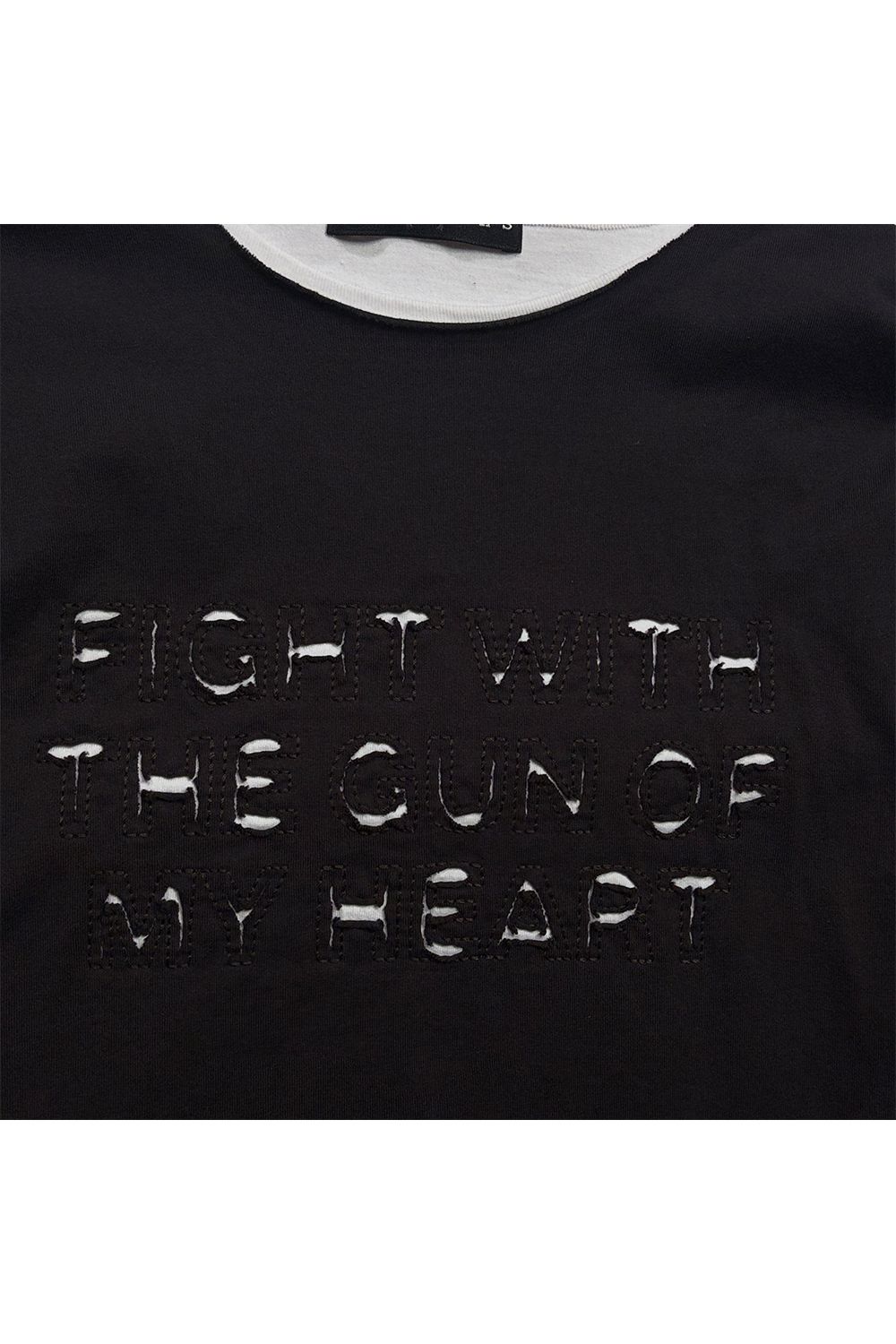 EMB CUT W FACE T / エンブロイダリー カット Wフェイス ロングスリーブ Tシャツ