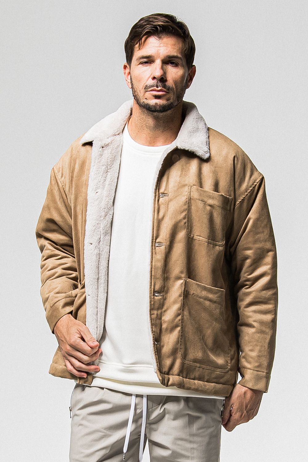 SUEDE FUR COVER ALL / スウェード ファー カバーオール