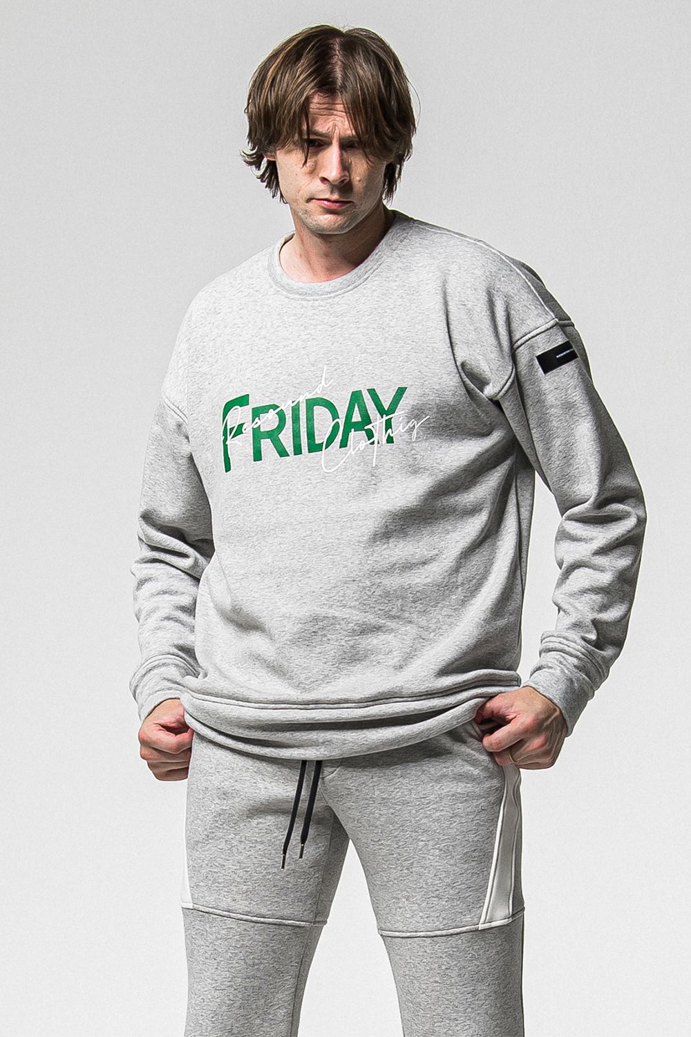 FRIDAY OLD LOGO VELOURS FLEECE TRINER / FRIDAYコラボ オールドロゴ 裏ベロアフリーストレーナー