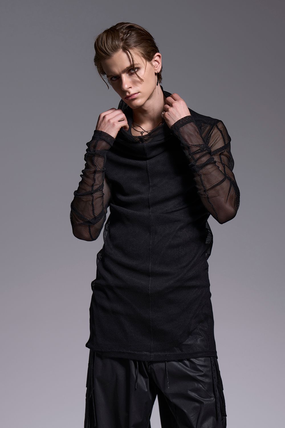 Mesh Loose High Neck / メッシュ ルーズハイネック