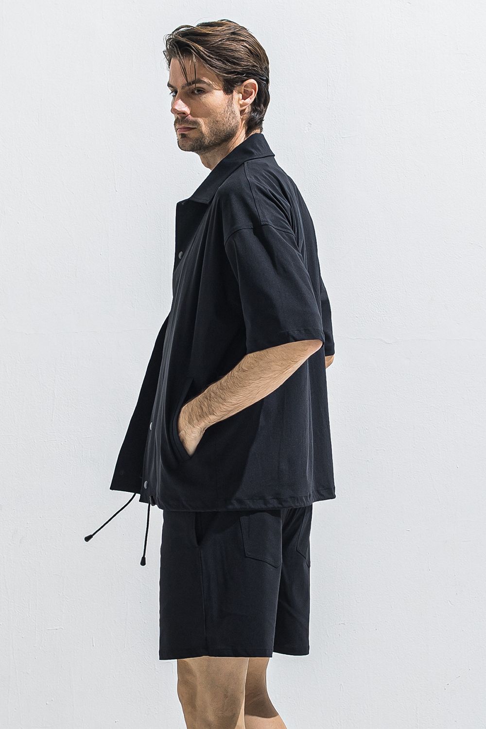 NYLON HALF COACH JACKET / ナイロン ハーフスリーブ コーチジャケット