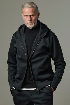 HIGH NECK ZIP HOODIE / ハイネック ジップ フーディー