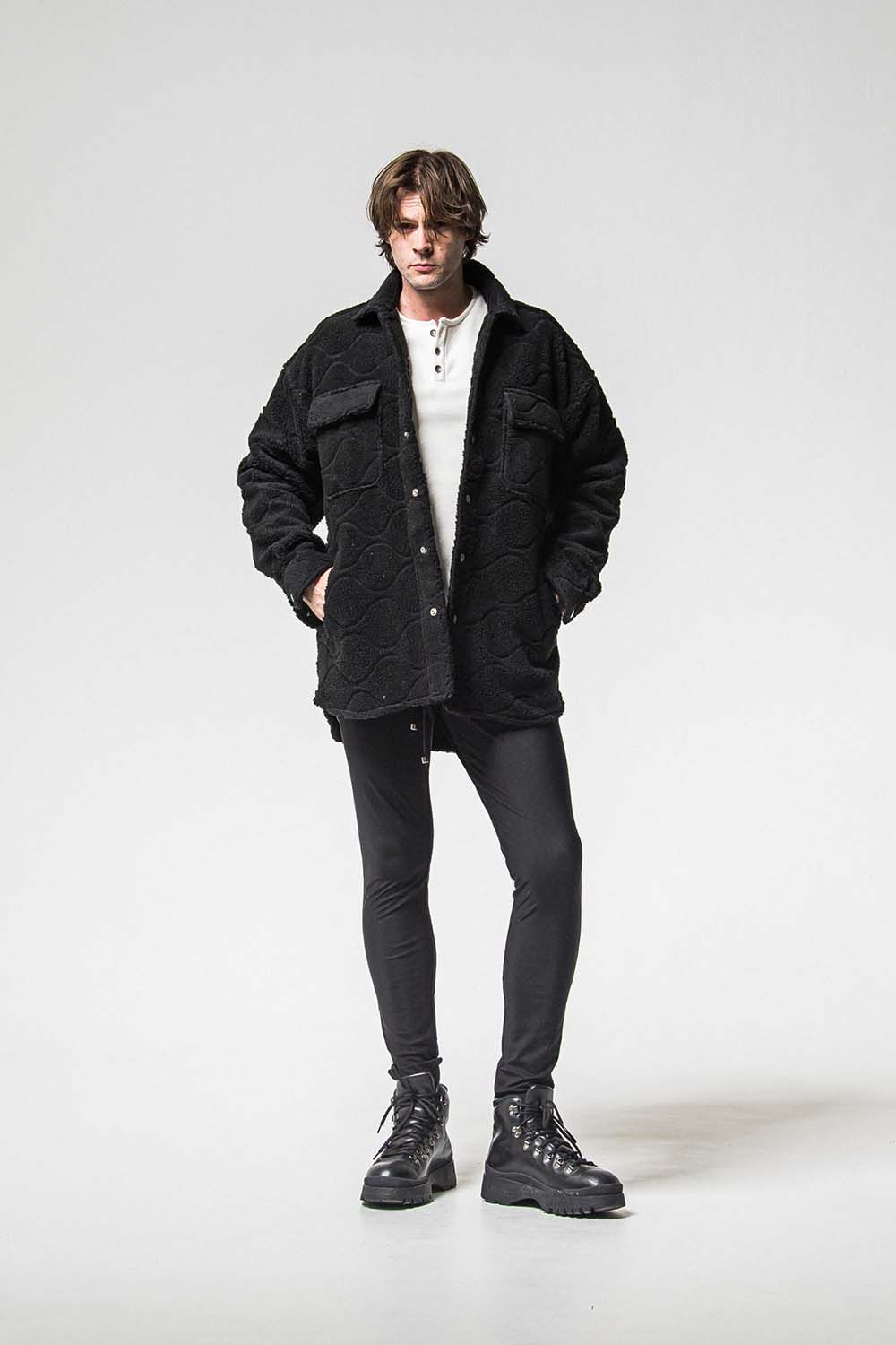 VELOURS FLEECE THERMAL HENRY / ベロア フリース サーマル ヘンリーネック