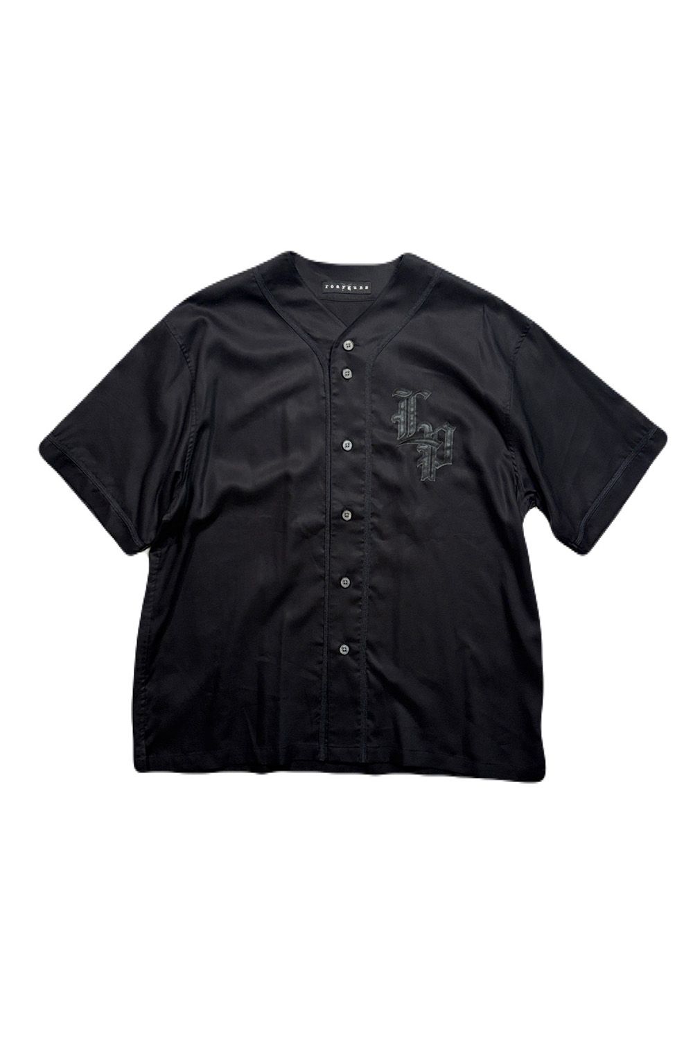 LYO B.B SHIRT/PAT/CR / リヨセル ベースボール シャツ ショートスリーブ パッチ クリスタルクロスガン