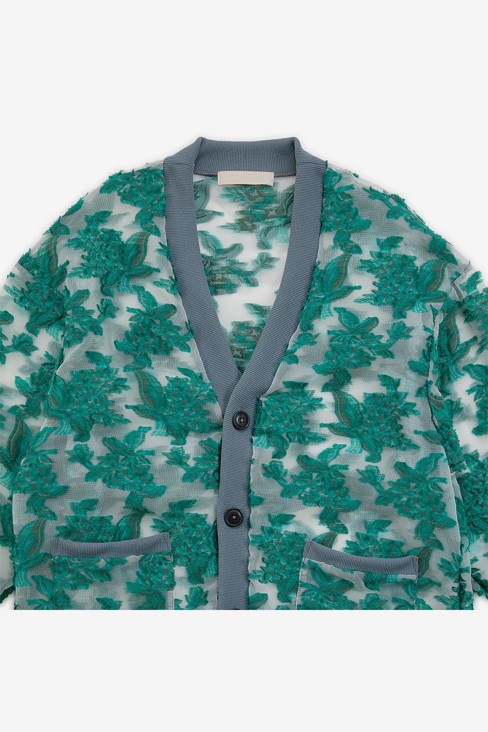 Mesh jaquard cardigan / メッシュ ジャガード カーディガン