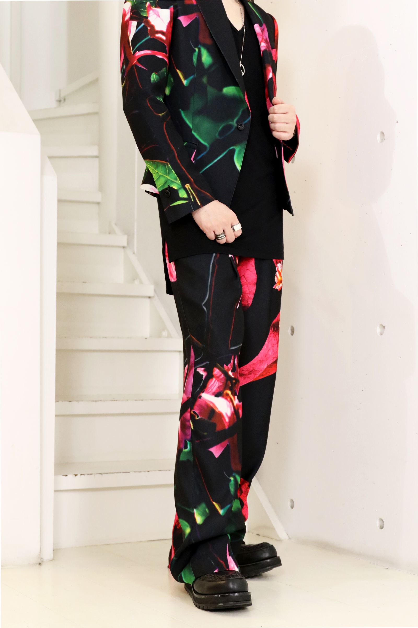 【COSTUME LINE】Eco Satin Bougainvillia Short Peaked Jacket / ブーゲンビリア ショートピークドジャケット
