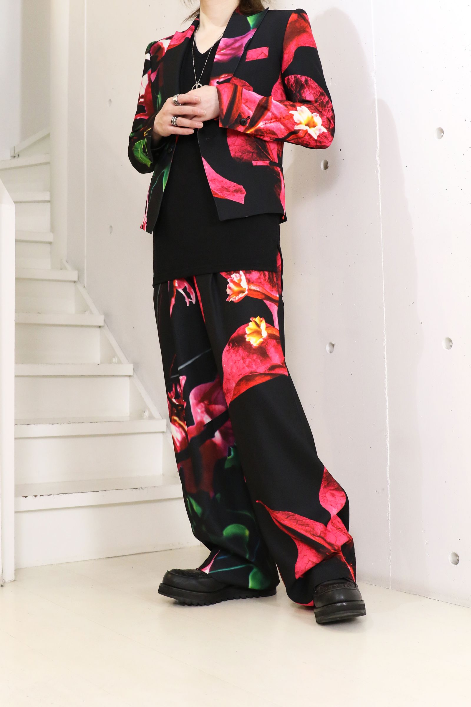 【COSTUME LINE】Eco Satin Bougainvillia Short Peaked Jacket / ブーゲンビリア ショートピークドジャケット