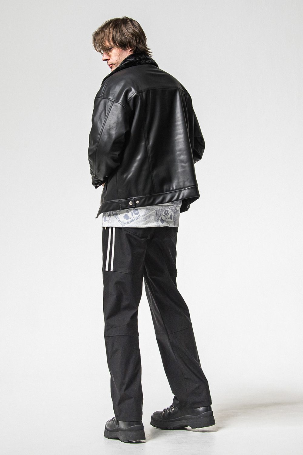 PAISLEY BACK FLEECE DROP TRAINER / 裏起毛 ペイズリー柄 ルーズトレーナー