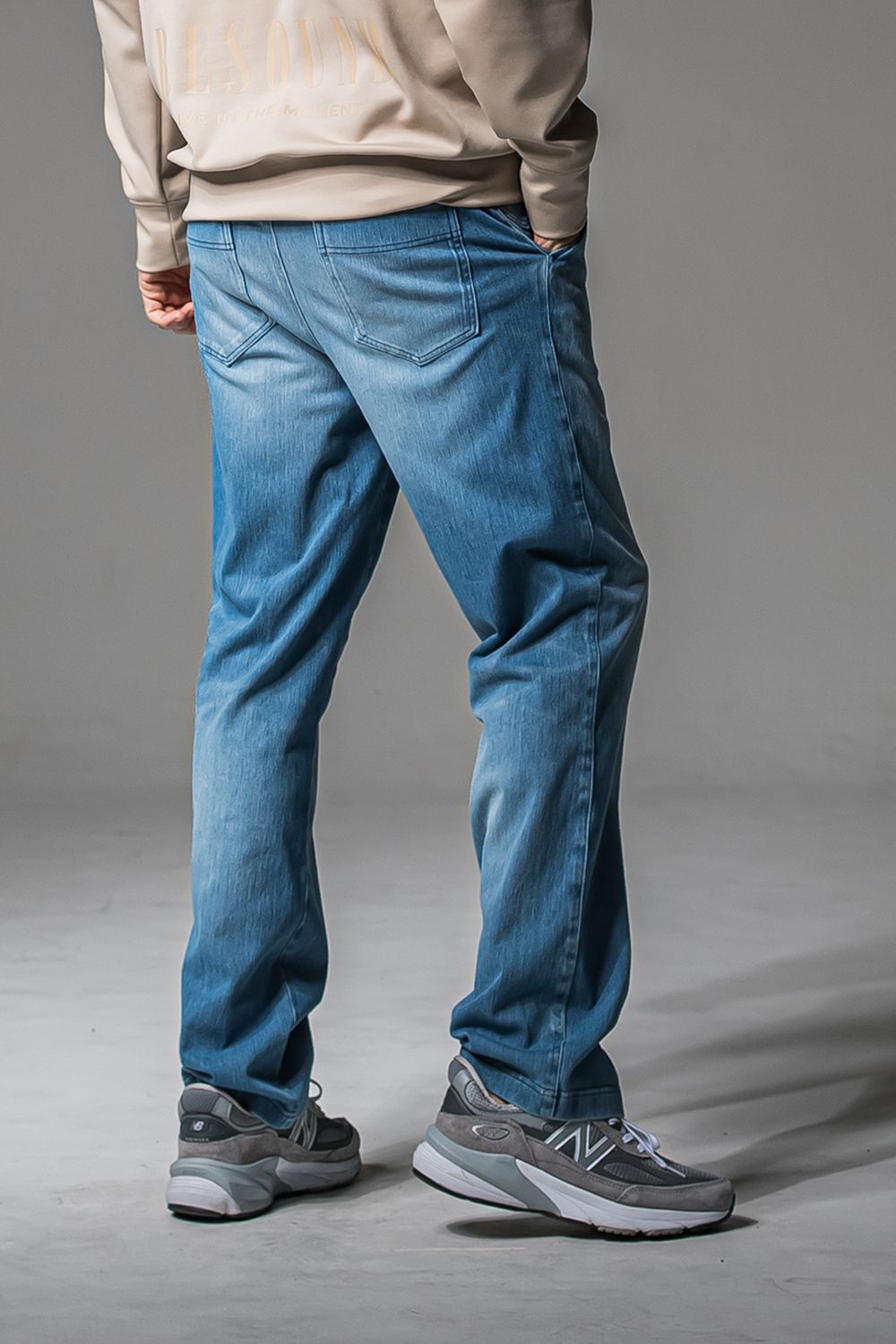 DENIM JERSEY WIDE PT / デニムジャージワイドパンツ