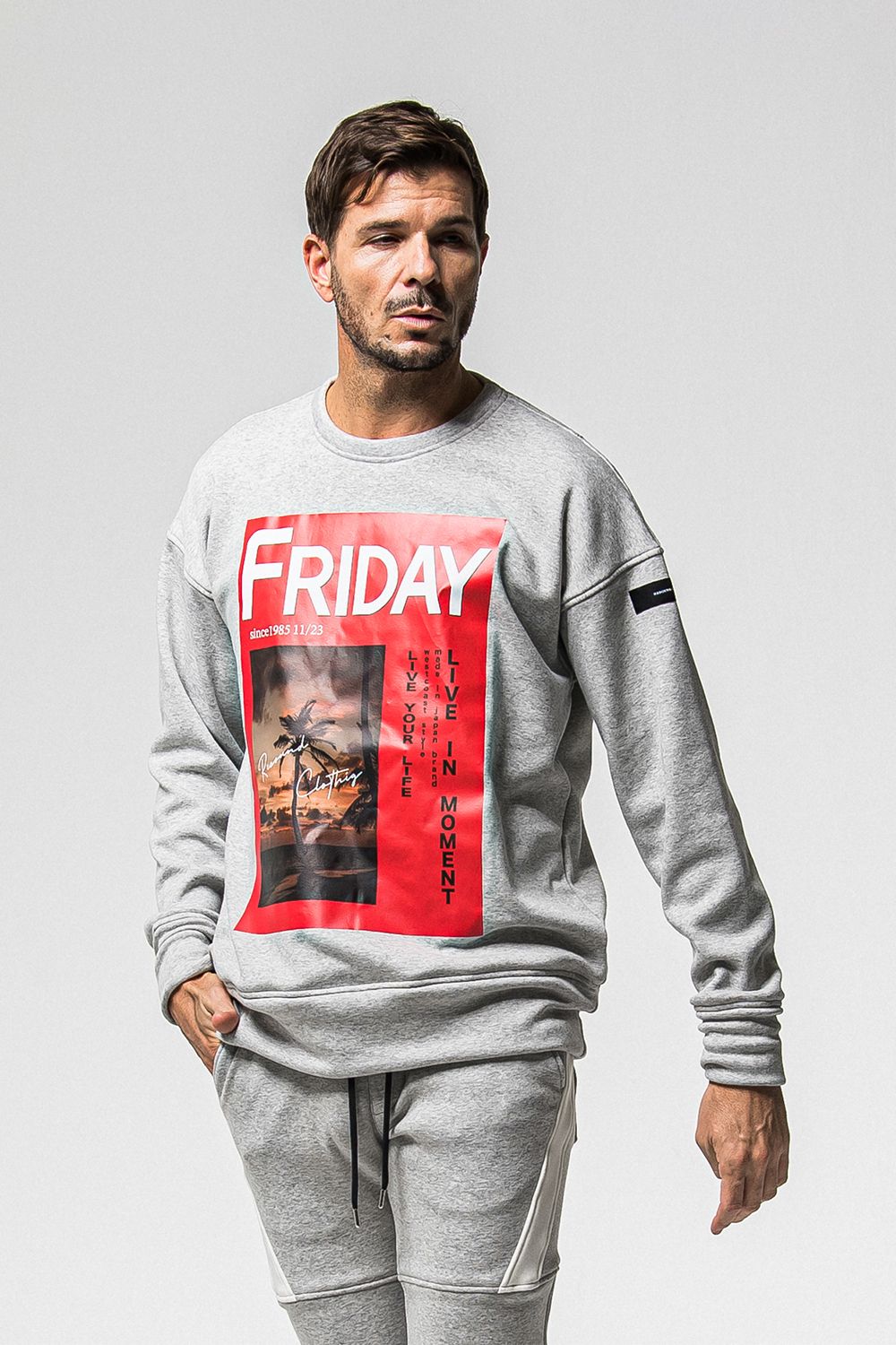 FRIDAY OLD COVER VELOURS FLEECE TRAINER / フライデー オールドカバー ベロア フリース トレーナー