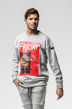 FRIDAY OLD COVER VELOURS FLEECE TRAINER / フライデー オールドカバー ベロア フリース トレーナー