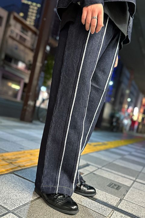 meagratia Loose twist yarn denim Style