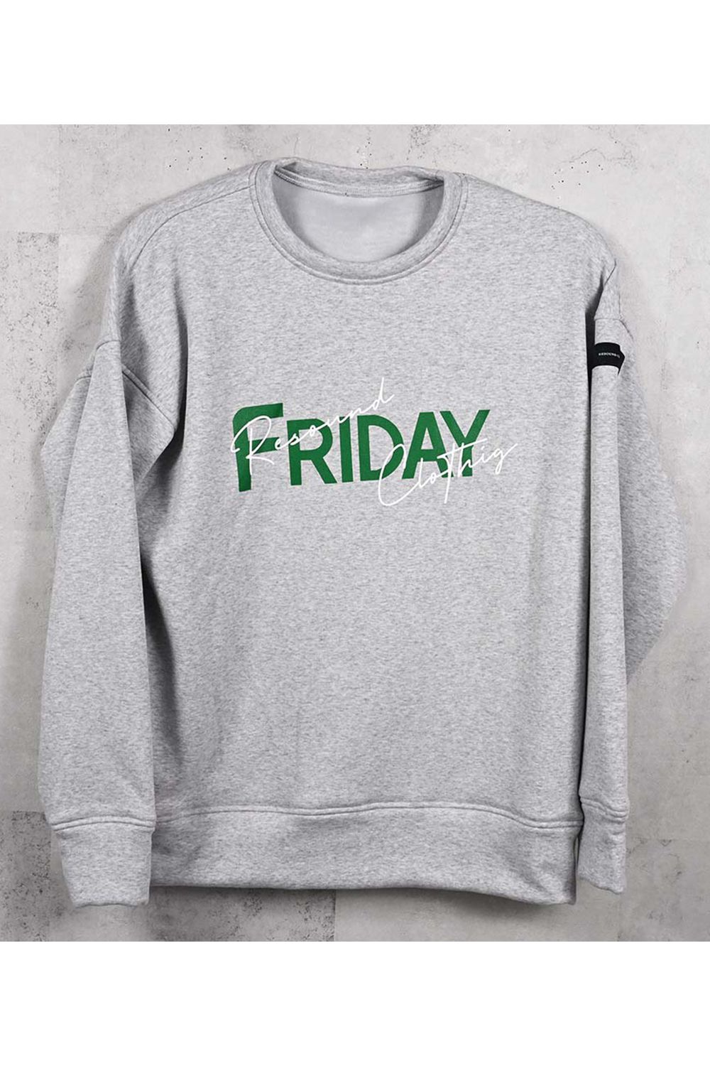 FRIDAY OLD LOGO VELOURS FLEECE TRINER / FRIDAYコラボ オールドロゴ 裏ベロアフリーストレーナー