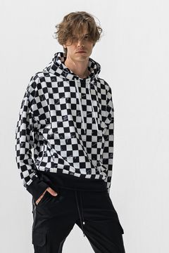 CHECKER FLAG FLEECE HOODIE / チェッカーフラッグフリースフーディ