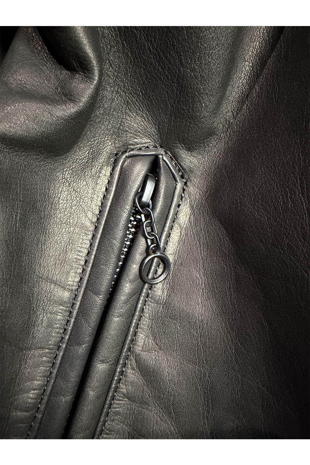 COW LEATHER ZIP JKT / カウレザー ジップ ジャケット スタンドカラージャケット