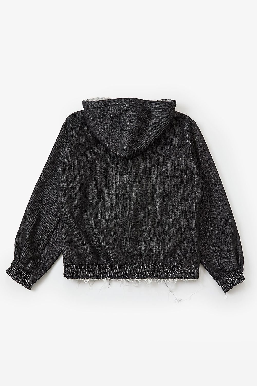 Loose twist yarn denim zip-up hoodie / ルーズ ツイスト ヤーン デニム ジップアップ フーディー