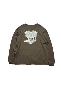 ORG/CO L/TEE ENGINE / オーガニックコットン エンジングラフィックプリント ロングスリーブ Tシャツ